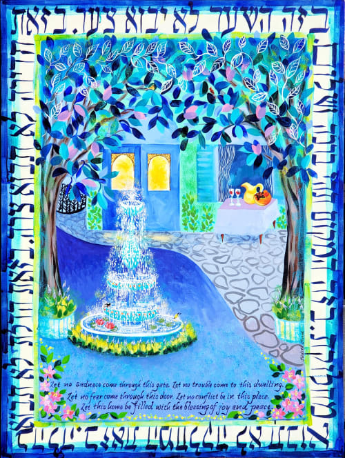 Peace Oasis | Oil And Acrylic Painting in Paintings by Judith Joseph