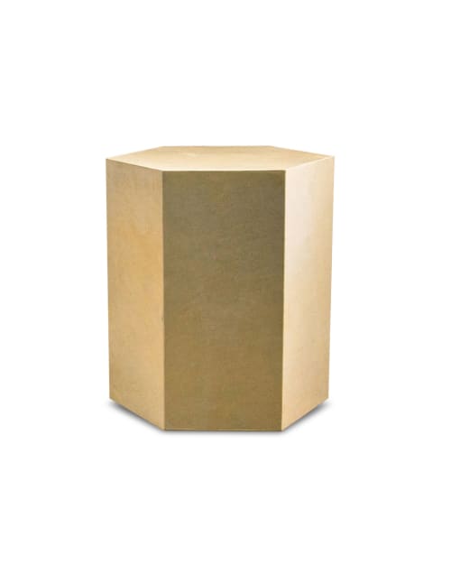 Goatskin Side Table by Costantini, Pergamino Hex Chico | Tables by Costantini Design