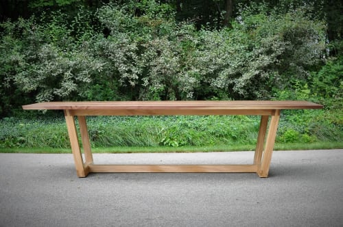 Walnut and Elm Dining Table and Chairs | Tables by GlessBoards