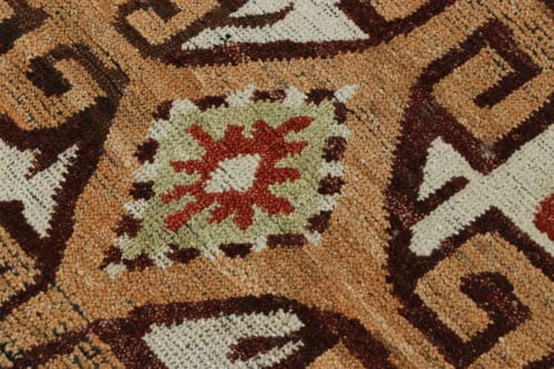 Rug & Kilim’s Kaitag Rug with Colorful Geometric Medallion | Rugs by Rug and Kilim