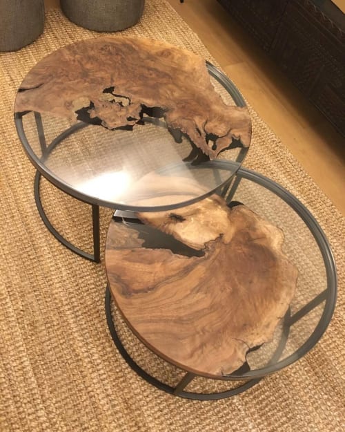 Nesting Coffee Tables - Walnut Burl | Tables by Sprue Bespoke Furniture