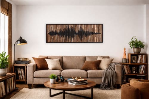 Soundwave No.1 – Reclaimed Wood Soundwave Wall Sculpture | Wall Hangings by Craig Forget