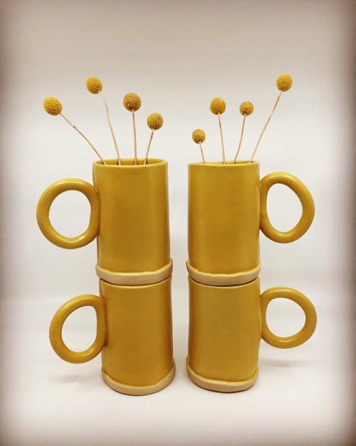 Sunshine Mug | Cups by MAMÉ CLAY | Private Residence - Portland, Maine in Portland