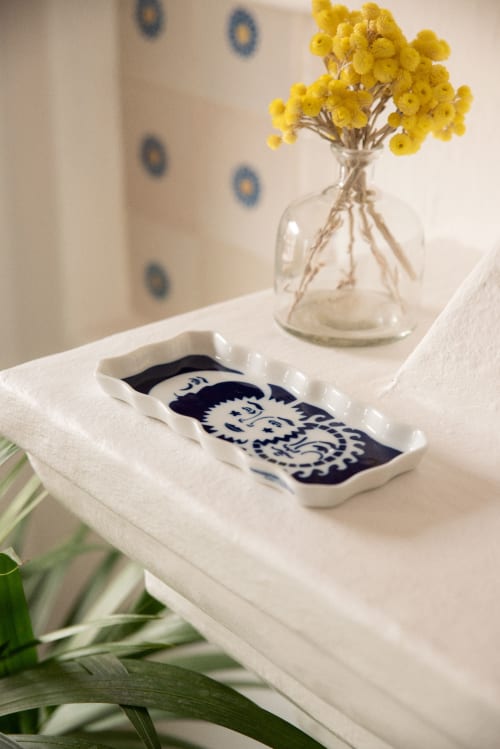 Porcelain Zodiac Tray | Decorative Tray in Decorative Objects by Viso Project