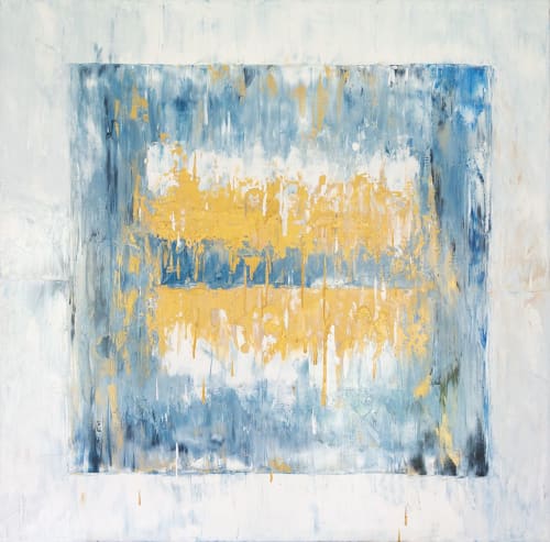 Ice Cube Blue | Paintings by Jill Krutick