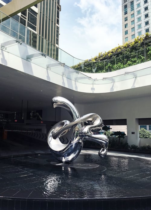 Water . 水 | Public Sculptures by Chua Boon Kee | Ascott Orchard Singapore in Singapore