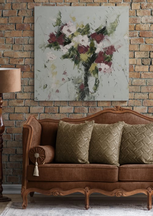 Abstract Floral oil Painting | Paintings by Ronda Waiksnis