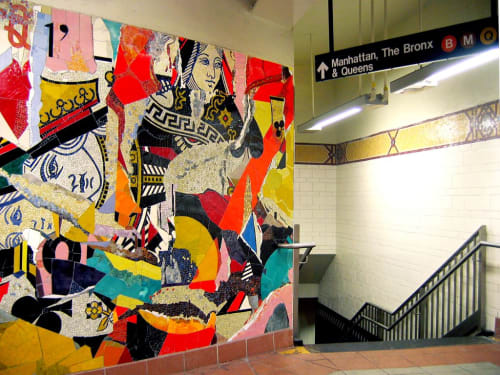 DeKalb Improvisation | Street Murals by Stephen T. Johnson | DeKalb Avenue Subway Station in Brooklyn