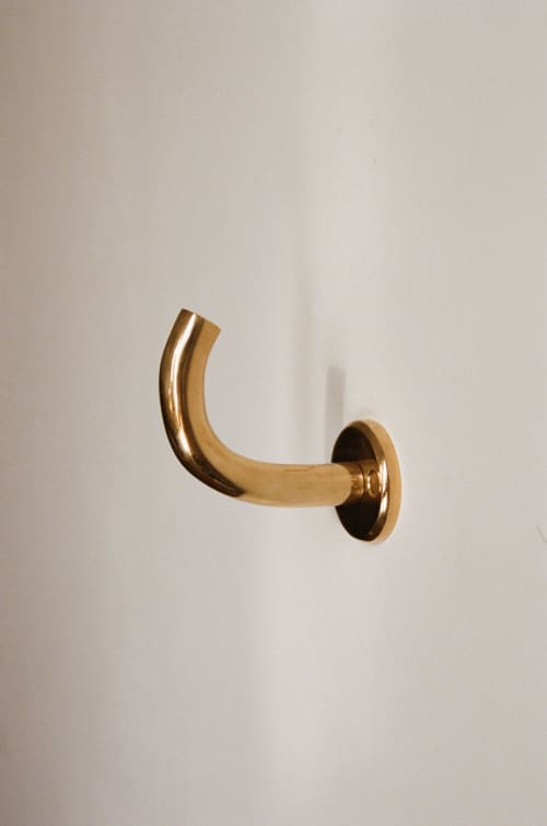 Amerock Coat Hook - Bright Brass w/ Ceramic Insert AM-BP76262-FW3 - D.  Lawless Hardware