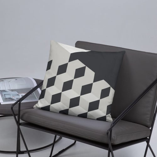 Gradient Cubes Square Throw Pillow | Pillows by Michael Grace & Co.