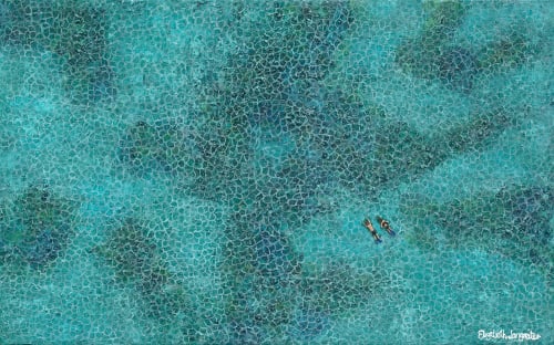 Emerald Reef | Paintings by Elizabeth Langreiter Art