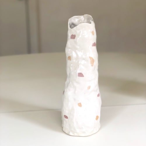 White inlay vase | Vases & Vessels by Jamila Goods - Jess Miller