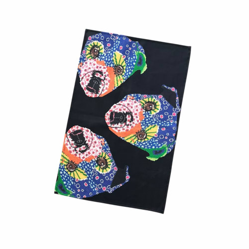 linen-cotton PUP POPSTAR handmade tea towel | Linens & Bedding by Mommani Threads