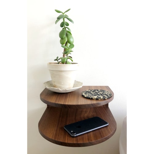 Floating Nightstand in Walnut | Storage by Companion Works