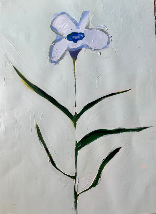 Solo Blue Poppy | Paintings by Erin Donahue Tice Fine Art