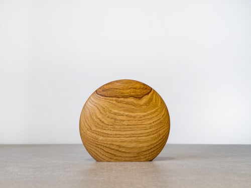 Kva Modern Wooden Vase Mini - Naturel Kestane | Vases & Vessels by Foia