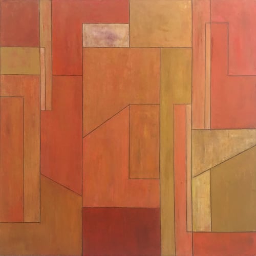 So Citrus— Geometric Abstract Painting | Oil And Acrylic Painting in Paintings by stephen cimini