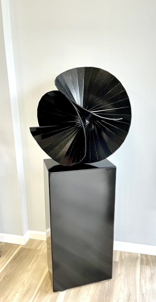 Lotus abstract modern large scale metal sculpture | Sculptures by VK Sculptures