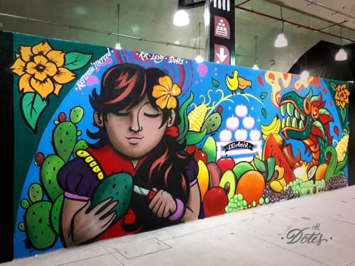Abundancia | Paintings by Dotes | Mercado Merced Comidas in Ciudad de México