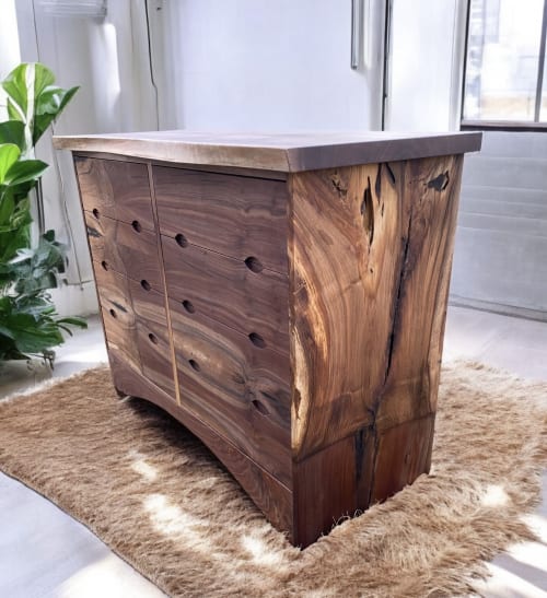 Modern Dresser with Graft line Claro Walnut | Storage by Aaron Smith Woodworker