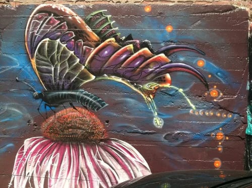 “Butterfly Love” mural | Street Murals by Max Ehrman (Eon75) | Freespace in San Francisco