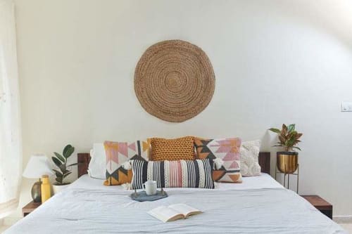 Desert Kilim Geometric Pillow, Blush | Pillows by Casa Amarosa