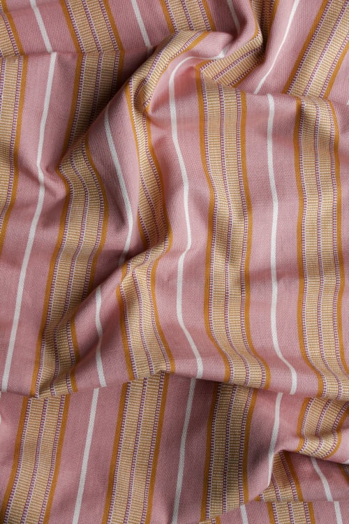 Aura Handwoven Stripe Fabric (Desert Sunrise) | Curtains & Drapes by Routes Interiors