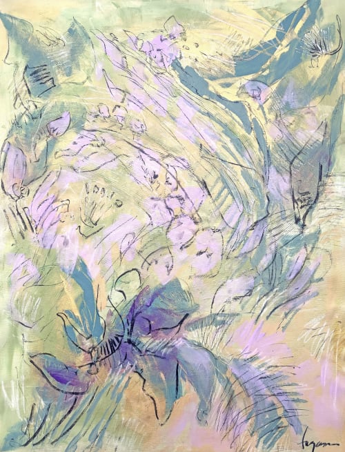 Botanical Essence: Orchid III | Oil And Acrylic Painting in Paintings by Dorothy Fagan Fine Arts