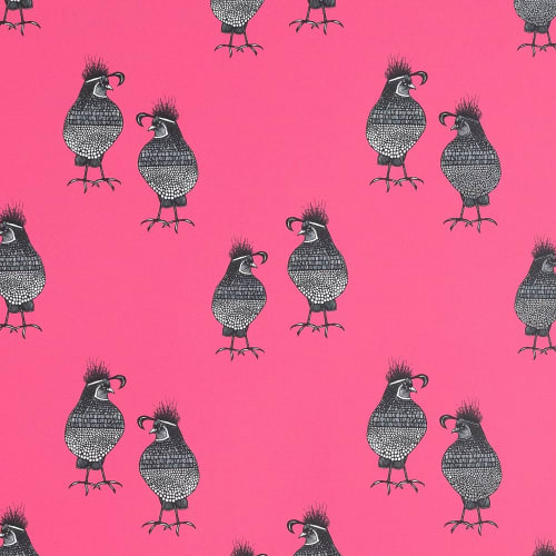 The Godfeather | Pink Glow | Wallpaper in Wall Treatments by Weirdoh Birds