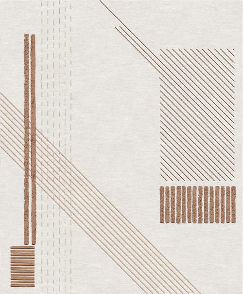 Rug Sicily Abstract Wool modern irregular textured | Area Rug in Rugs by Atelier Tapis Rouge