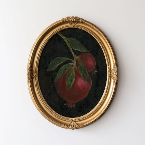 Still Life Pomegranate Art Print | Paintings by Melissa Mary Jenkins Art