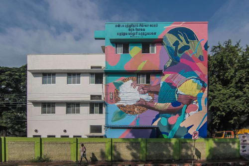 Cut On | Murals by H11235 | Coimbatore Medical College Hospital in Coimbatore