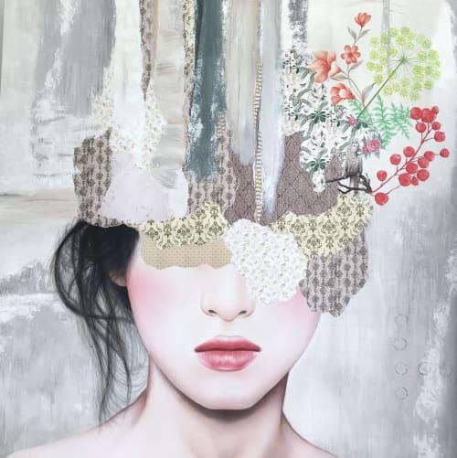 Mixed media paintings Gaya & Deep Into Nature | Oil And Acrylic Painting in Paintings by Irene Hoff