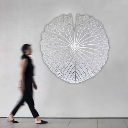 Nelumbium White XXL wall sculpture | Wall Hangings by Julia Gorbunova