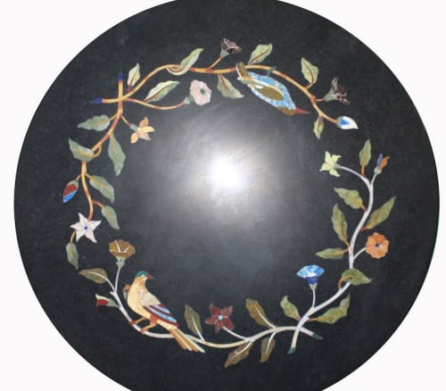 Black marble table, side table, coffee table, tabletop | Tables by Innovative Home Decors