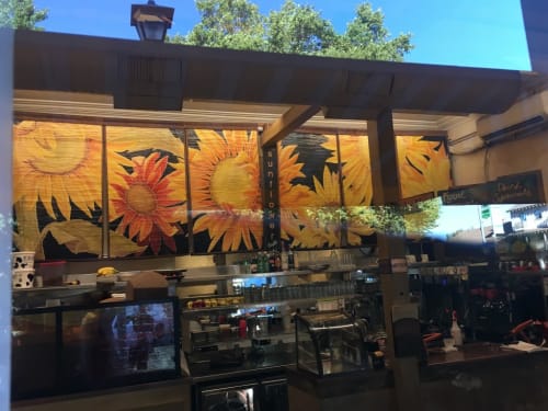 Sunflower Caffe, Sunflower Tapestries | Murals by Roberta Ahrens Studio