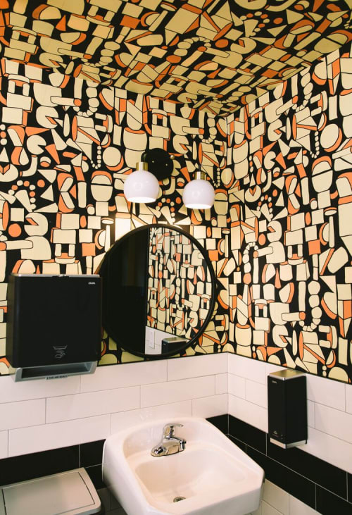 Custom Wallpaper | Wallpaper by New Hat Projects | The Grilled Cheeserie in Franklin