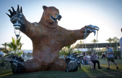 “Big Bear” | Public Sculptures by Don Kennell | Shady Lane Park in Coachella