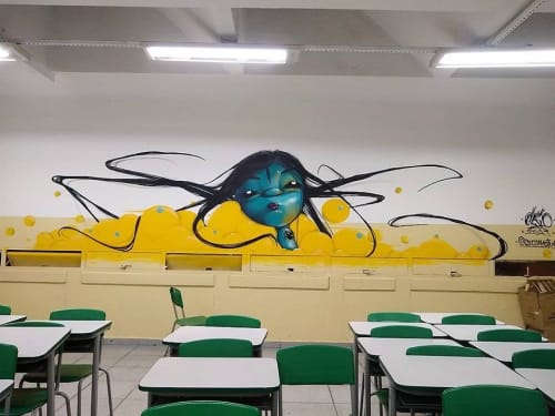 ARTE NAS ESCOLAS | Art Curation by CLÉO GRAFFITI | Municipal School Dona Angelina Maffei Vita in Casa Verde Alta
