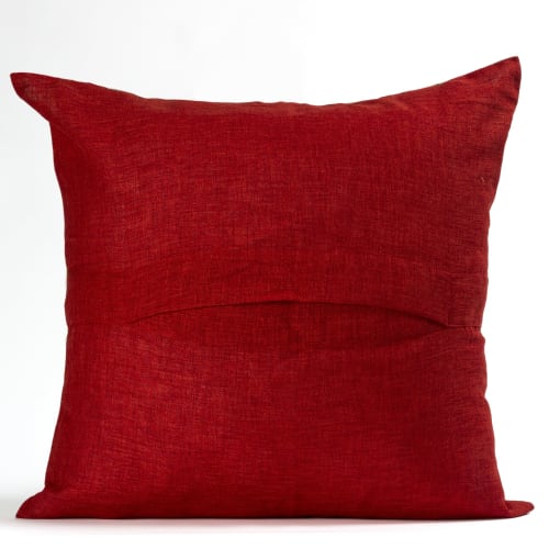 "Agua" hand-painted 100% silk cushion cover | Pillows by Natalia Lumbreras