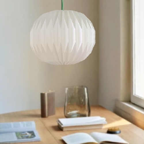 Sphere pendant - origami lamp, paper lamp, modern pendant | Pendants by Studio Pleat