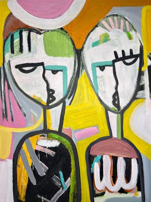 The Sisters | Sold | Oil And Acrylic Painting in Paintings by Aleea Jaques