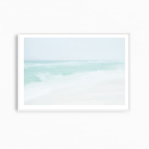 Minimalist ocean wall art, large 'Beach Spray' photograph | Photography by PappasBland