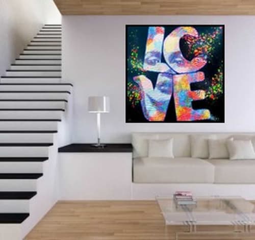 painting sculpture 3D op art kinetic wall decor | Mixed Media by Virginie SCHROEDER