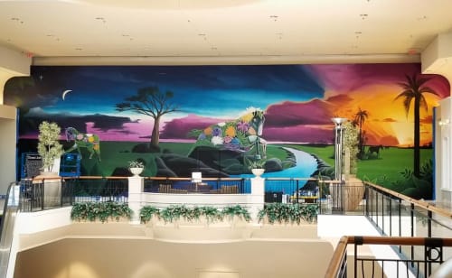 Floral Equestrian | Murals by Kole Trent | The Mall at Wellington Green in Wellington