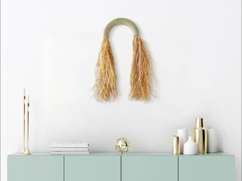 Ceramic Arch With Raffia  | Mint | S | Ornament in Decorative Objects by Dörte Bundt