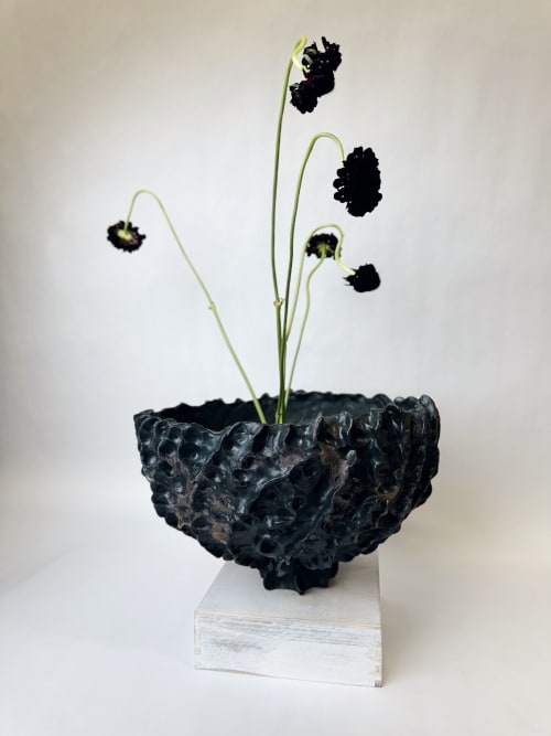 Footed Sea Urchin Bowl, large | Decorative Bowl in Decorative Objects by Anna Altman
