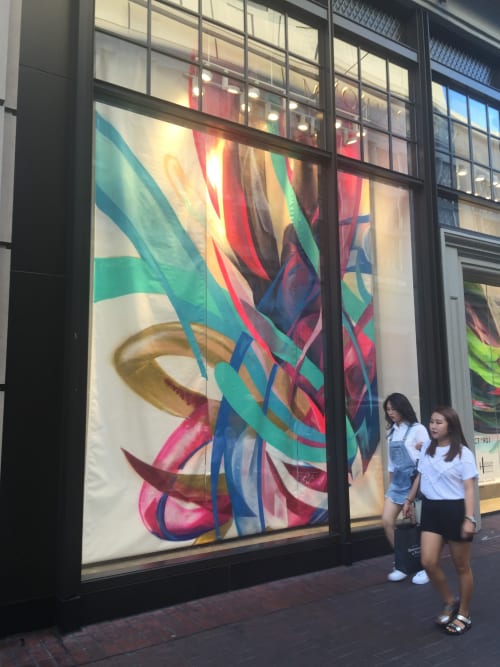 Abstract Banners - Nordstrom Rack | Paintings by Mike Bam Tyau