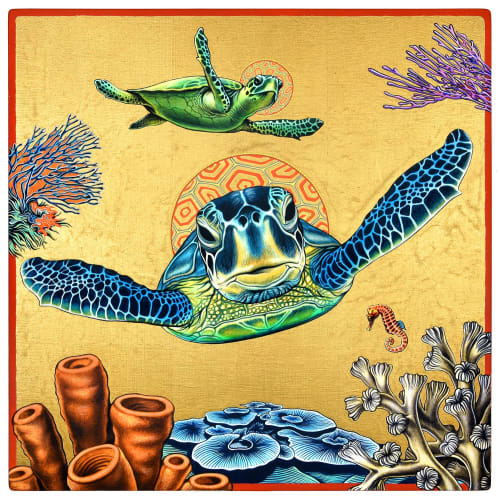 "Turtle Icon" | Paintings by Peter D. Gerakaris Studio