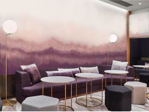 Purple Abstract Wall Mural | Murals by Elsa Jeandedieu Studio